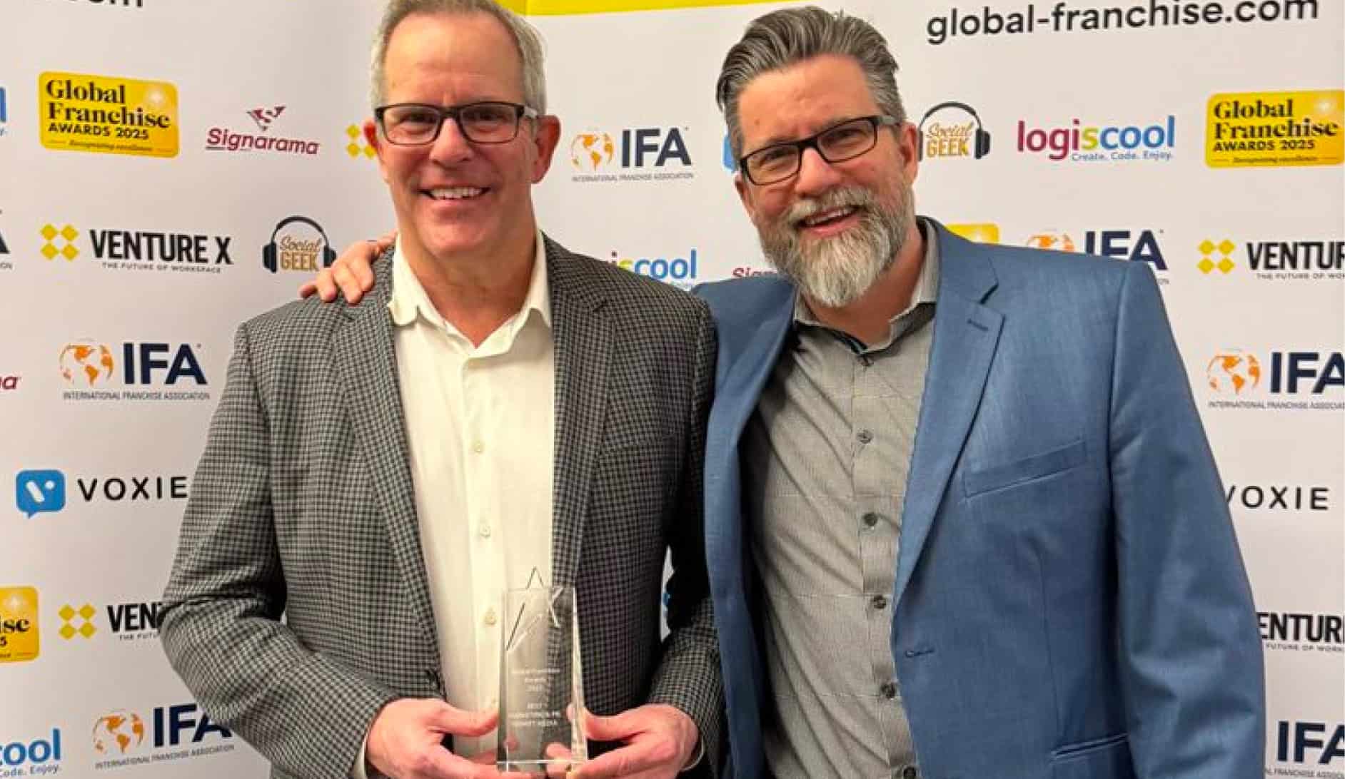 Kirk Allen and Steve Buors at the 2025 Global Franchise Awards in Las Vegas on Feb 11, 2025.