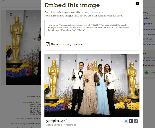 Getty Images Embed
